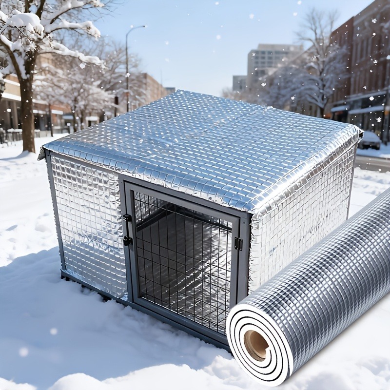 TEMU Kit d'isolation thermique pour cage d'animaux d' - Matériau d'isolation épais non adhésif, imperméable, à la chaleur, facile à couper, isolation