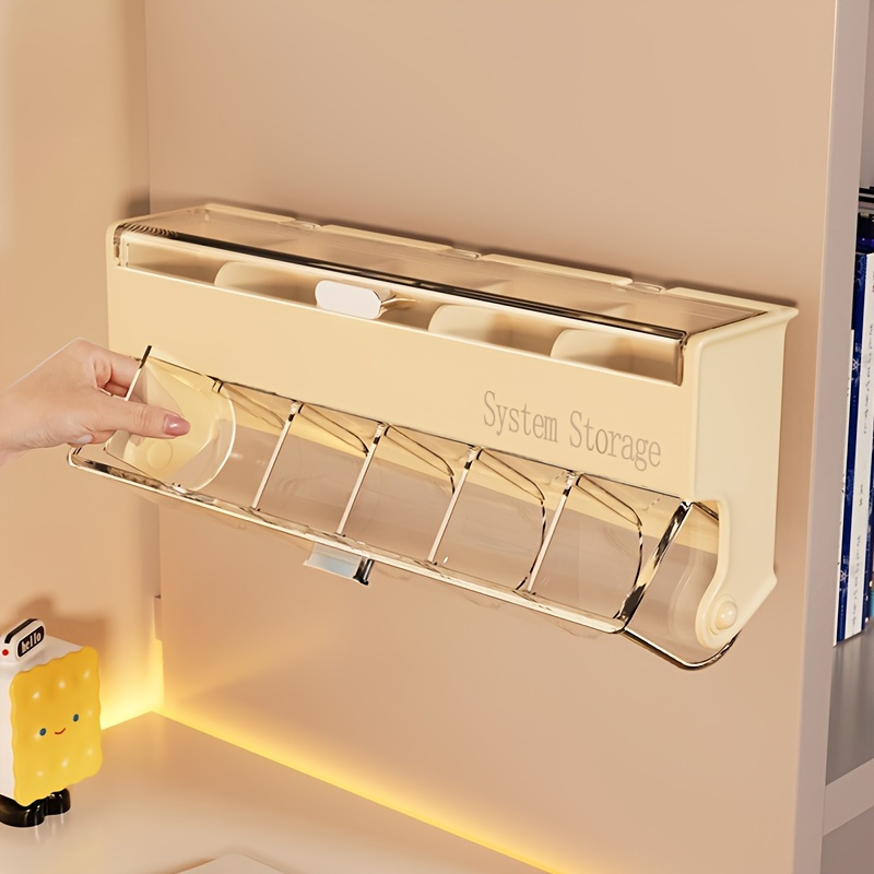 wall mounted jewelry hair accessories organizer box multi layer dustproof waterproof storage with clear compartments golden   design for earrings hairpins clips space saving plastic storage box jewelry organizer box sturdy construction   durable construction home organizers hanging jewelry organizers Product details 1