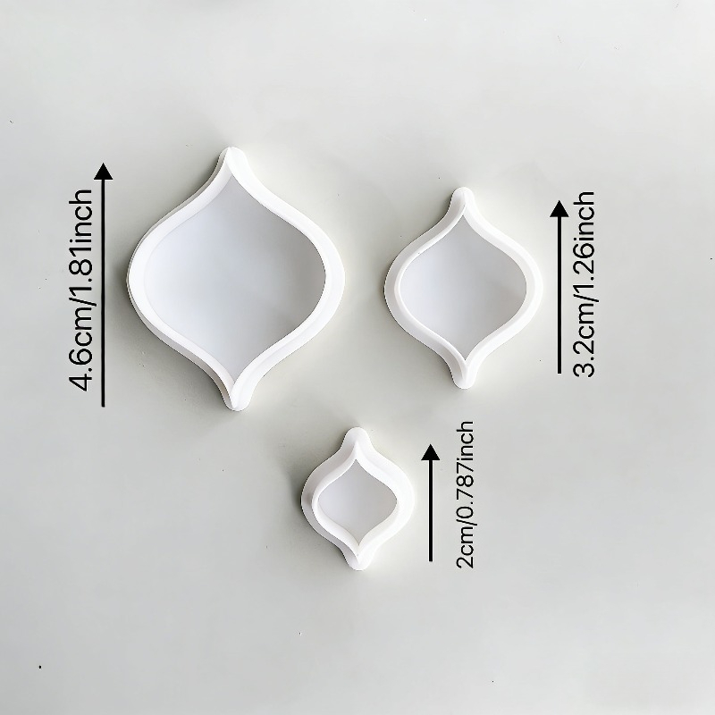 TEMU 3 piezas Moldes de arcilla estilo vintage, cortadores, kit de herramientas manuales para hacer joyas, adecuados para varios días festivos,