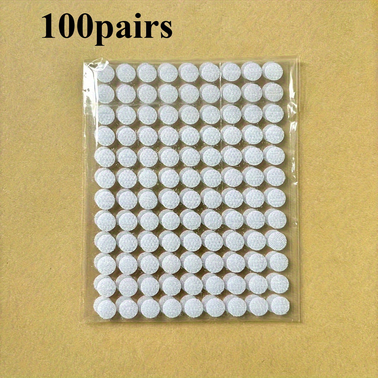 200pcs/100 Pairs Of Self-adhesive Hook And Loop Dots, White Nylon Hook And Loop Fasteners. Suitable For Classroom, Office, And Home Organization. Adhesive Dots | Easy-to-apply Stickers | Dot Stickers