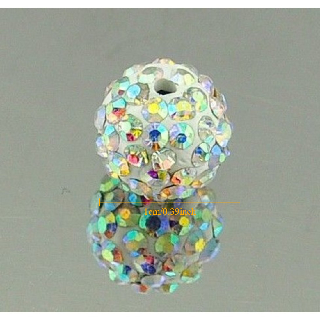 E-shop 150 Stück Weiße AB Multicolor 4-10mm 6-Reihen Gerade Loch Charms Perlen für Schmuck, Herstellung