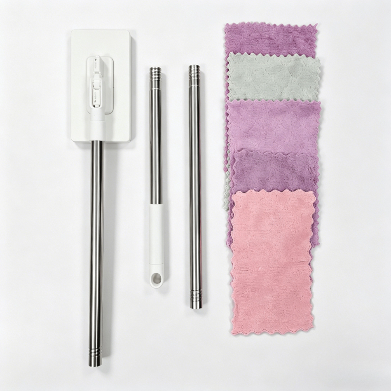 TEMU 8pcs/set, 1set Automatic Mop System   Random Cleaning Cloths, Cloth Replacement, Space- Design, For Home Cleaning, Compatible With Standard