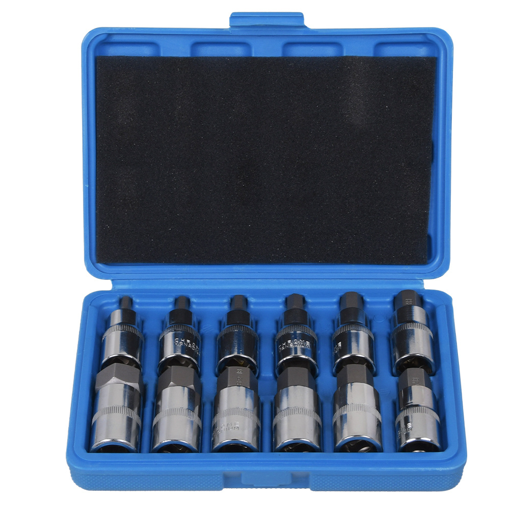 12pcs Hex Bit Socket Set H5 - H22mm Allen Socket Kit Drive Socket Set H5 - H22mm