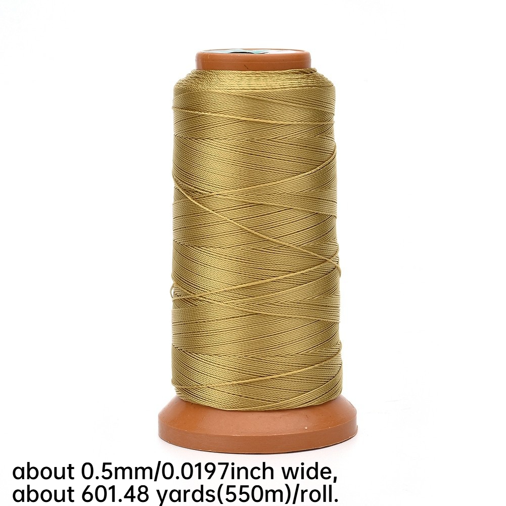 TEMU 1 Rouleau de Fil Verge pour la Fabrication de Bijoux - Polyester Non Élastique pour DIY, la Création de Bracelets et , Convient pour d'Oreilles,