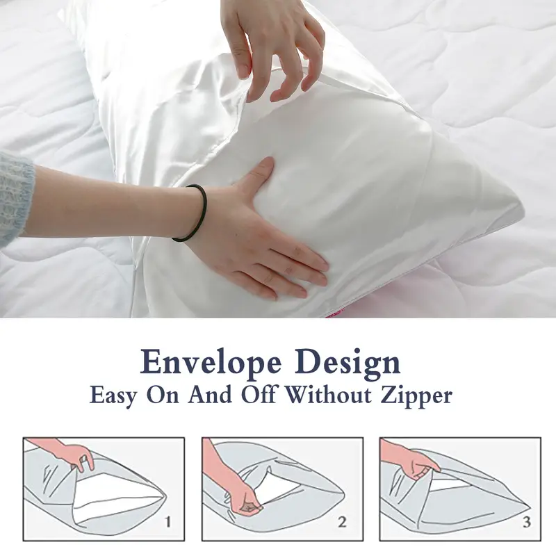 2pcs mr mrs print satin pillowcases elegant script design 100 polyester envelope closure luxury bedding for couples machine washable bedding accessories sophisticated design smooth texture Product details 4