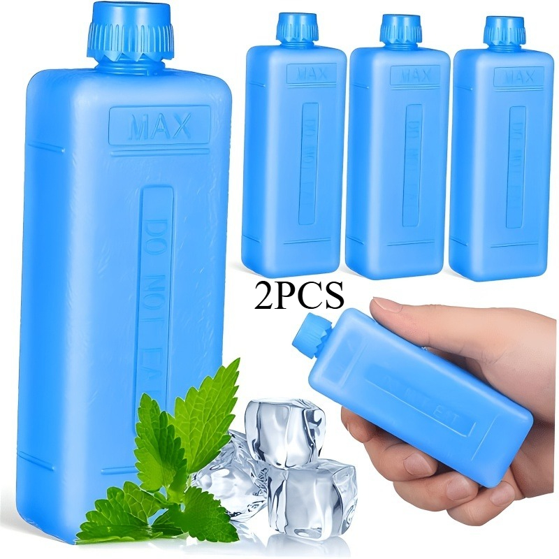 TEMU 2-pack Multifunctional Boxes, Reusable Cooling And Long-lasting , Ice Bricks For Use With Refrigerators, Air Conditioners, And Desktop Cooling