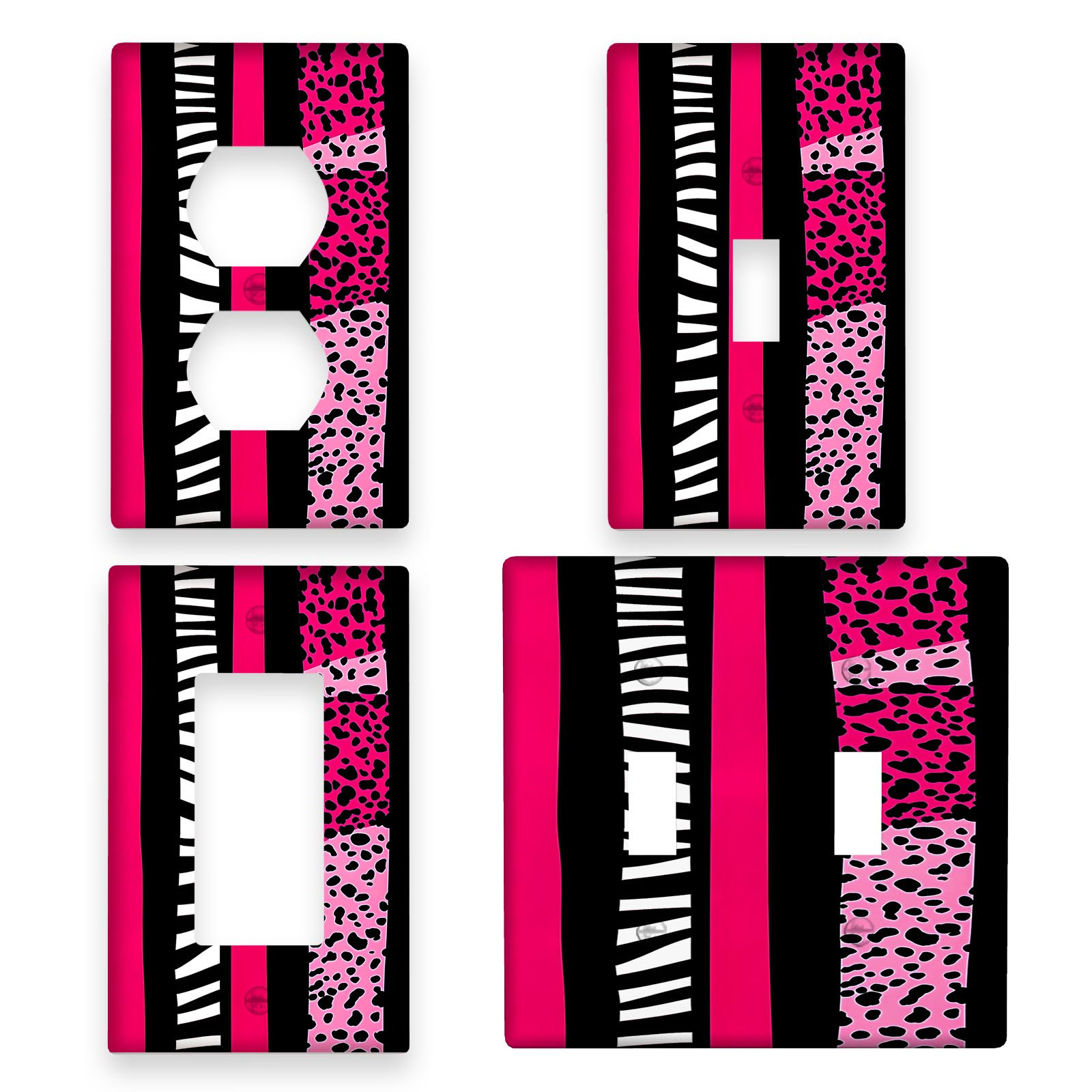 

Vibrant & Zebra Light For Switch Cover - Decorative Wall Plate For Home Lighting, 1pc