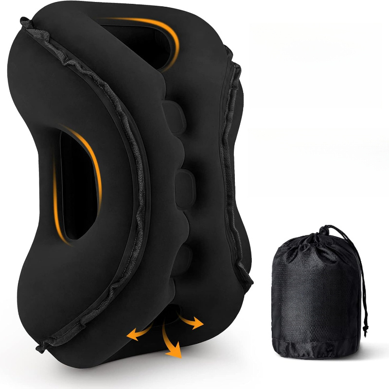 space themed multifunctional inflatable travel pillow suitable   14 for airplanes cars trains ergonomic multi angle snap closure hand washable pvc neck pillow with portable bag