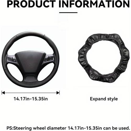 car steering wheel cover 15 inch carbon fiber microfiber elastic steering wheel protector for men women antislip breathable car interior accessories for most cars orange
