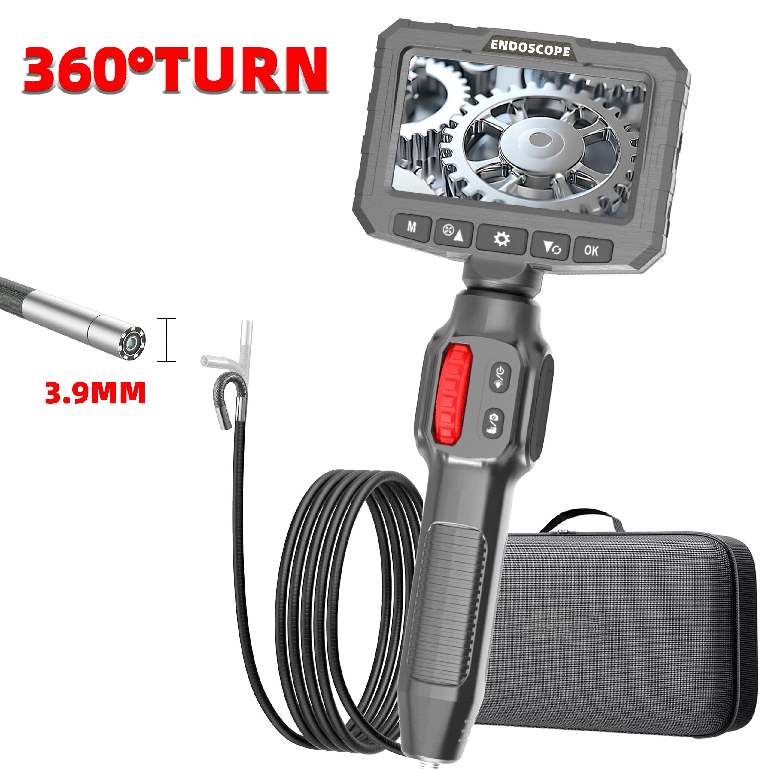360 two way rotary articulating endoscope camera hd 1080p - Temu