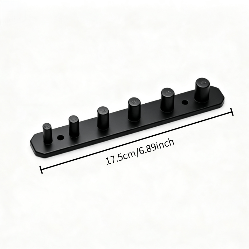 TEMU Black Wrench Storage Rack - Stylish Wall Mount Organizer For Wrenches, Screws And Bolts, Ideal Gift For Professional Mechanics, Wall Hanging