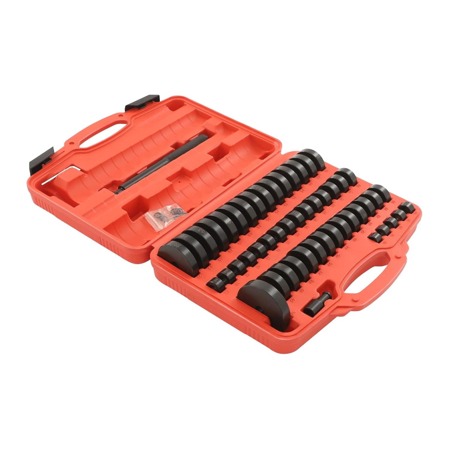 TEMU 51pcs Wheel Bearing Tool #45 Steel Wheel Bearing Tool 35 X 28 X 10cm Wheel Bearing Pressure Piece With 1 Socket Driver Set 1 Other Accessories