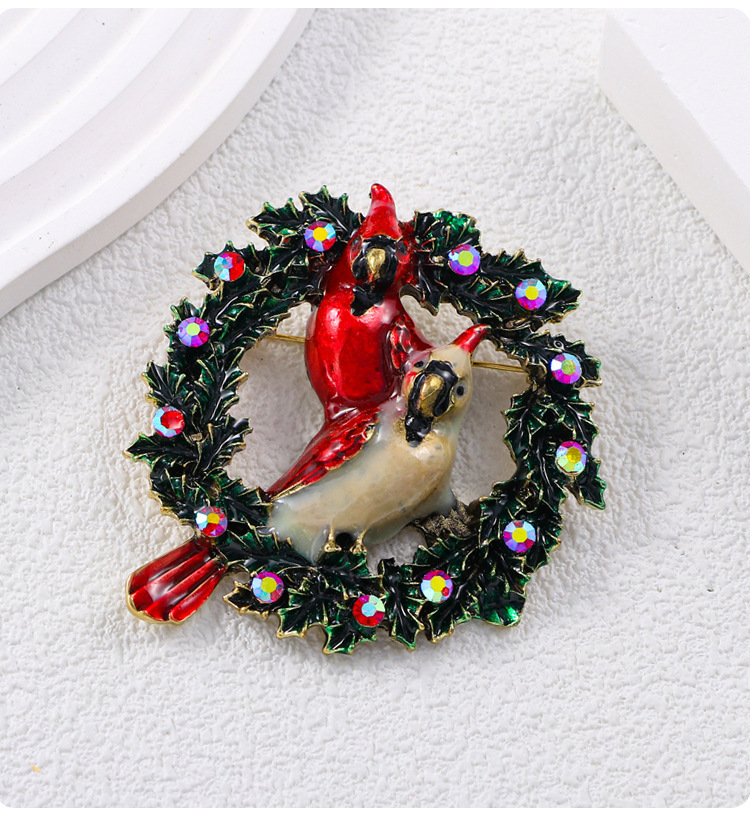 элегантная роскошная брошь-венок в виде птицы, украшенная, с неровной формой животного, новинка, имитационное моделирование, модный аксессуар для жакетов и бутоньерок, детали 1