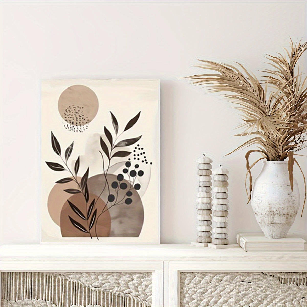 TEMU 1/3pcs, Bohemian Style Paintings, High-quality Canvas Printed Wall Art, Of Simple Wall Decorative Paintings, Artistic And Fashionable Paintings,