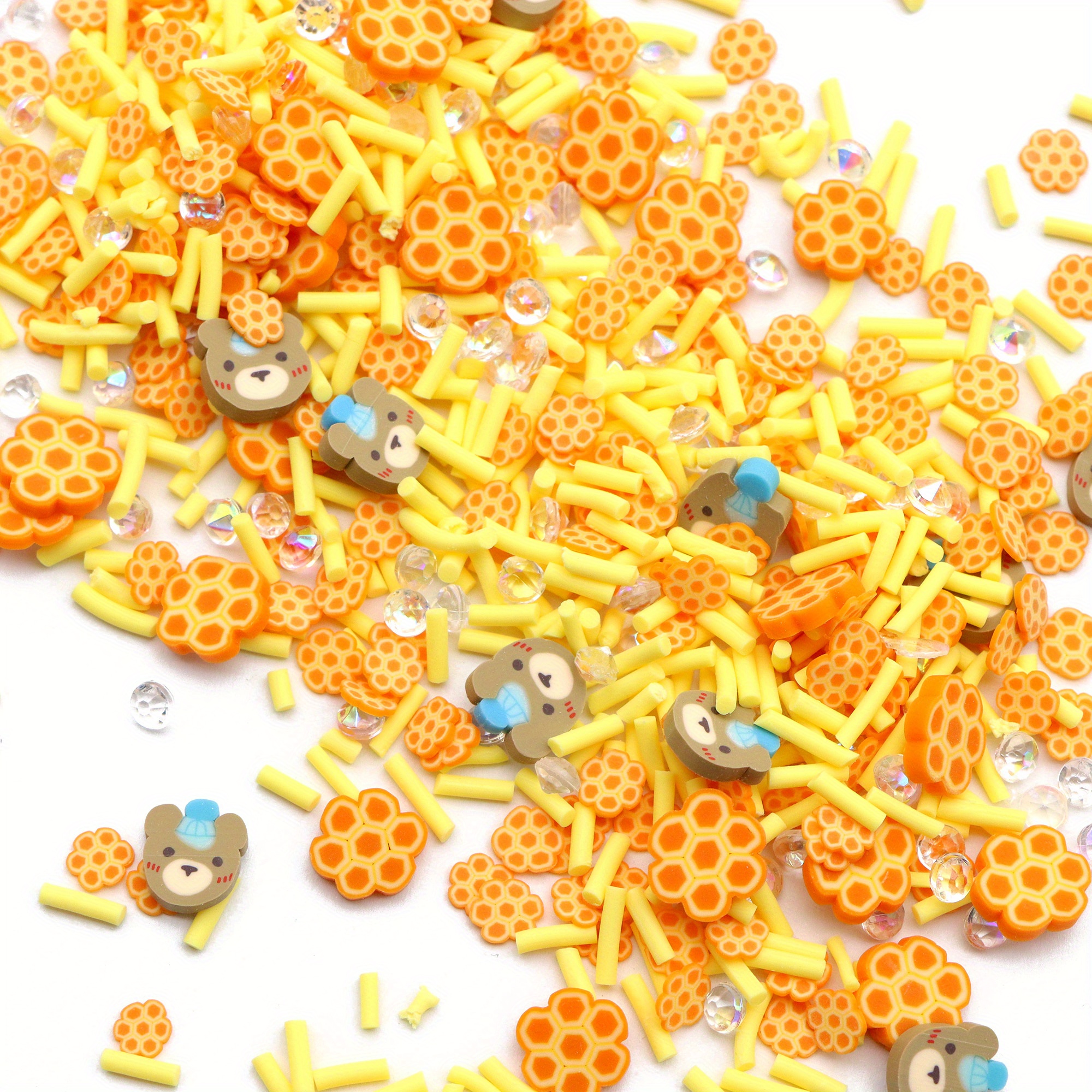 

10g Bee & Honeycomb Bear Polymer Clay Slices, Unscented Soft Clay For , Nail Art, Scrapbooking & Crafts