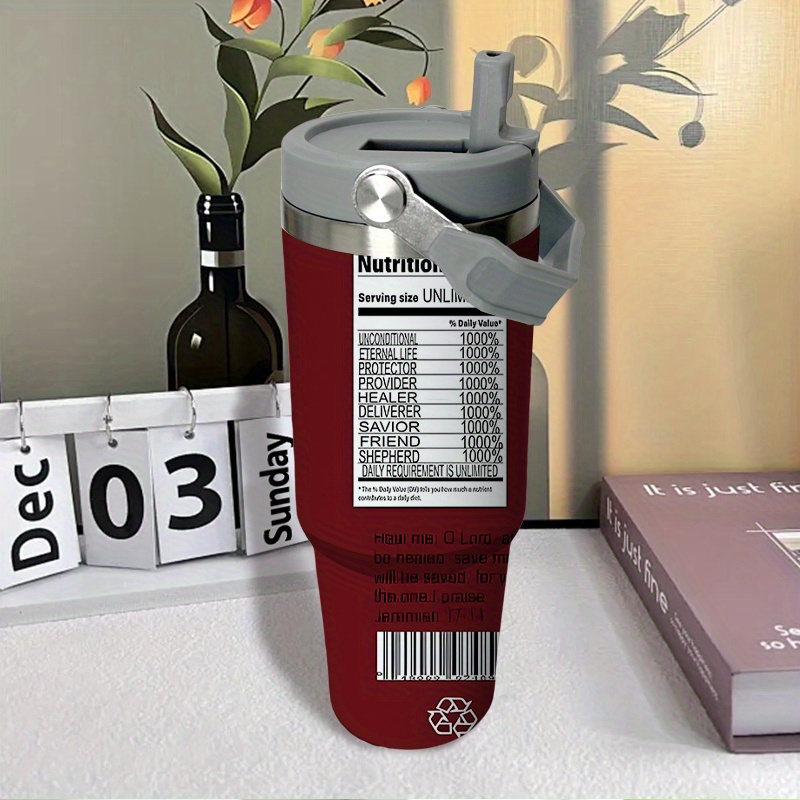 Tasse à café isotherme de voyage 30oz en acier inoxydable 304 | Tasse à vide portable avec couvercle et paille, idéale pour les cadeaux d'anniversaire, de vacances et du Nouvel An