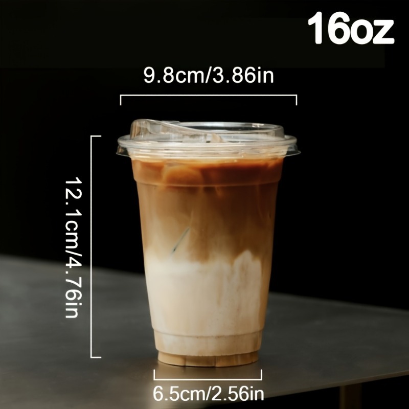 50pcs 25 cups 25 lids transparent plastic cup lid sturdy - Temu Cyprus