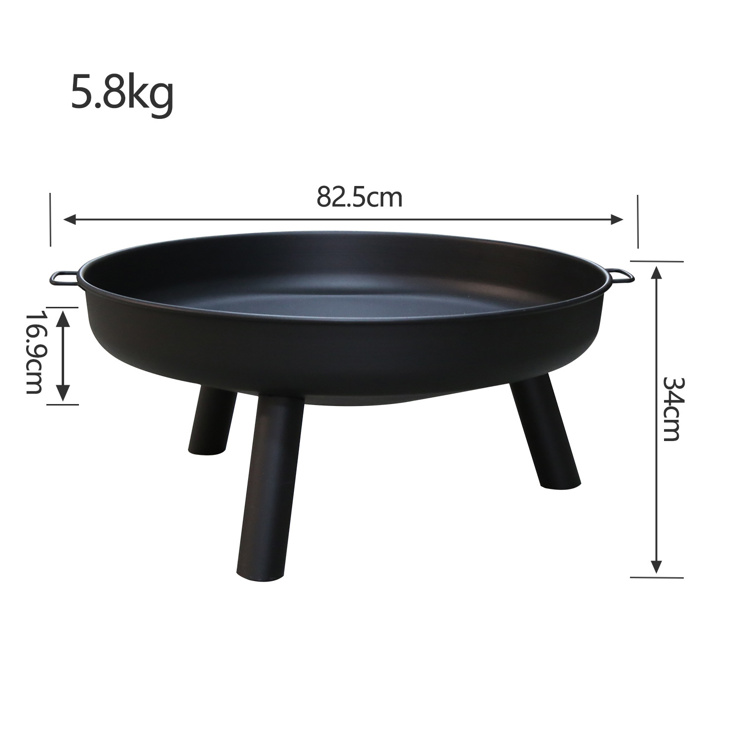 TEMU Brasero avec trou Soudé Chauffage de Ventilateur Extérieur Chauffage Amovible Barbecue Zone de Brûleur Pies de Cheminée Plancher Plat
