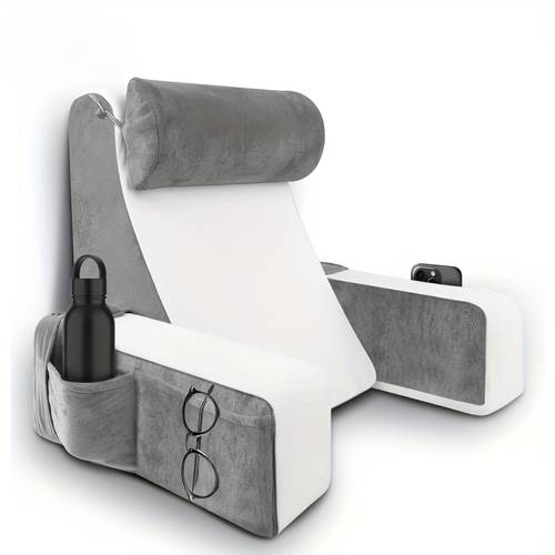soft and comfortable bed reading pillow suitable for tv reading gaming bed rest sofa or floor medium size 19inch graduation gift fathers day gift parents day gift