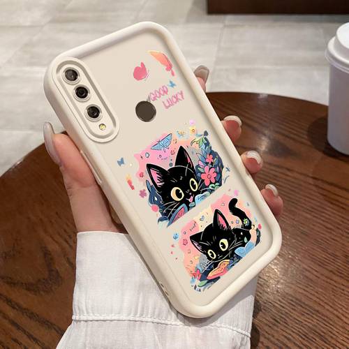 phone case suitable for huawei honor y9 prime 2019 ladder phone case with cute kitten anime design exquisite and durable trendy and behaved and quirky fashionable and cute for girls anti stain aesthetic