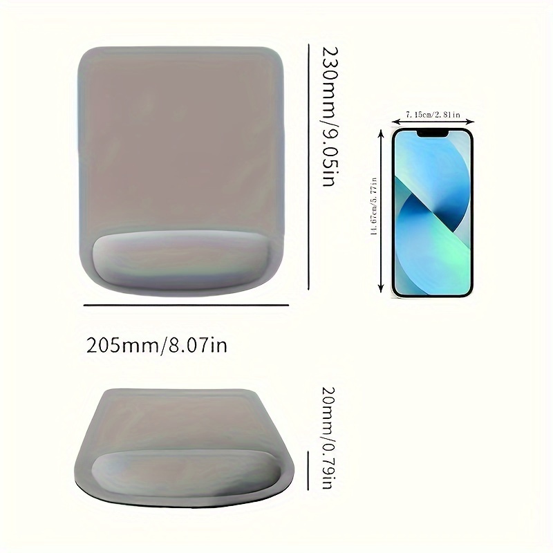 Ergonomische EVA-Mausmatte mit Handgelenkstütze, rutschfester Unterseite, weiche Polsterung für Komfort, ideal für Arbeit und Gaming, schwarz, Bürozubehör | Modernes Arbeitsplatz-Accessoire | Komfortable Polsterung, große Mausmatte