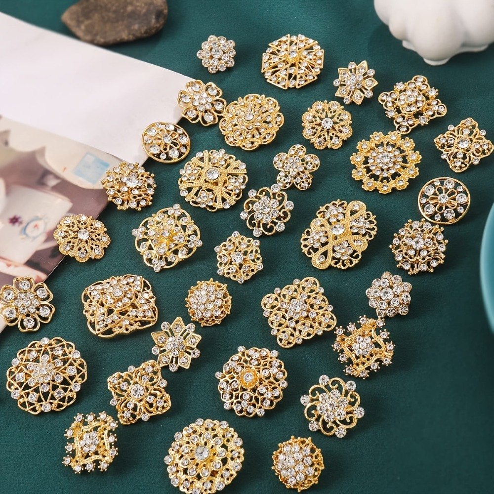 

36pcs Brooch Set - & Accessories For Weddings And Formal , - -tone Jewelry, For Women