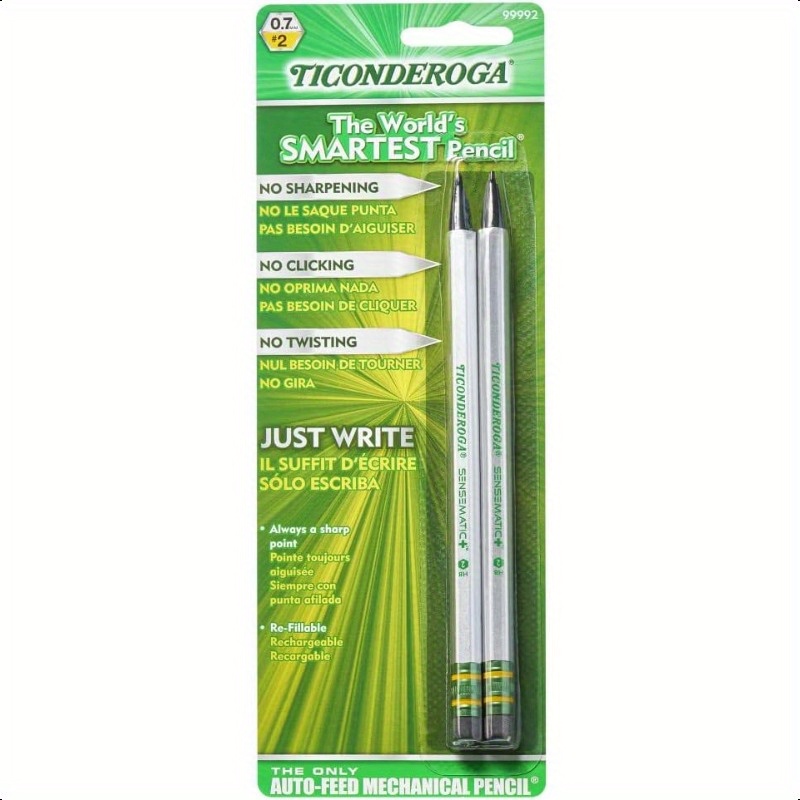 

Mechanical Pencil 0.7mm Lead Silver 2 Count