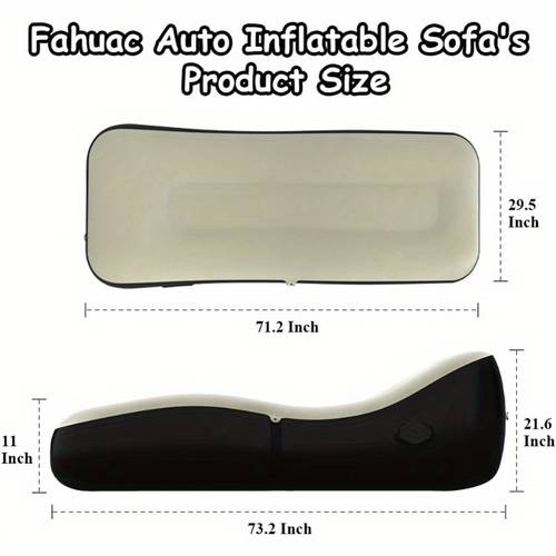 heavy duty auto inflatable lounger sofa bed with fast inflation portable camping couch 300lb capacity 135kg built in pillow headrest carry bag for indoor outdoor rv backyard setup air mattress sofa outdoor lounging textured surface reinforced stitching