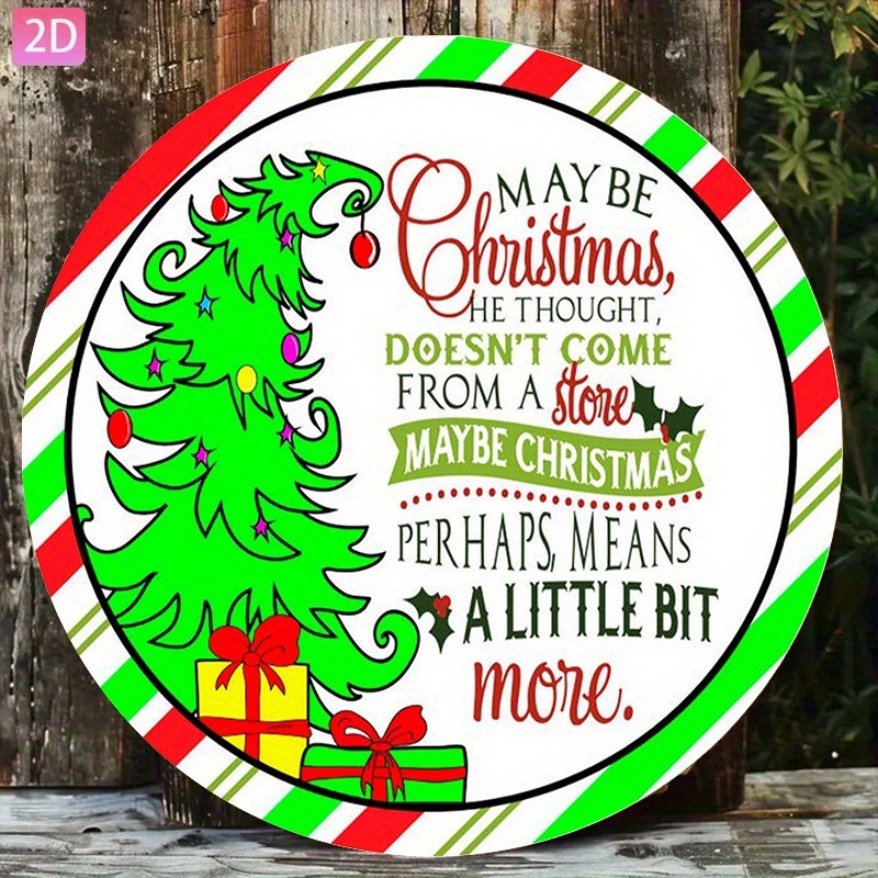 TEMU 2d Flat, [2d Flat] 2d Flat 2d Flat And Christmas Means More Retro Wall Decoration Iron Signage Suitable For Courtyard Garden Kitchen Bar Room