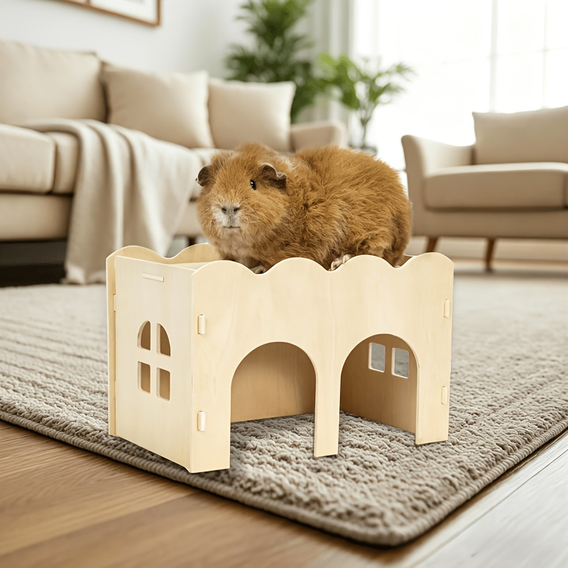 Wooden Small Pet Shelter with Double Door