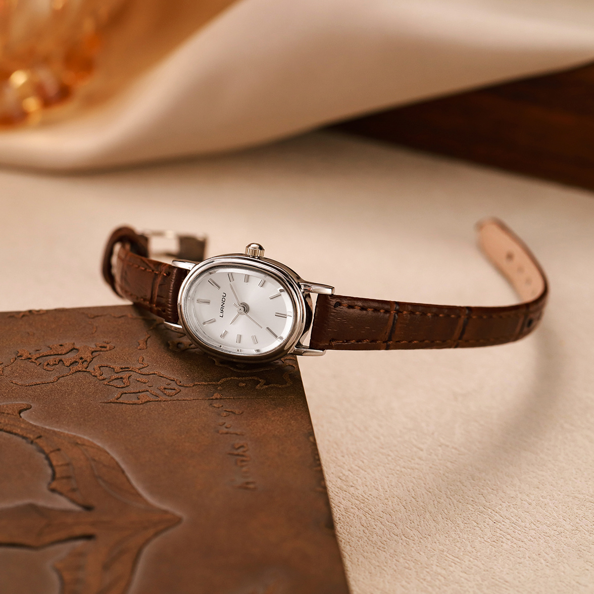 1pc vintage fashion minimalist casual womens watch elegant  display picture 2