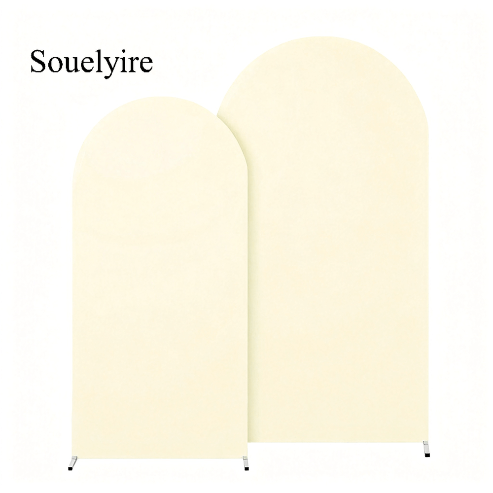 TEMU 2pcs Arch Backdrop Cover 5.90ft+7.21ft, Double - Sided Stretch Spandex Arch Frame Cover, Arched Backdrop For Wedding Birthday Gender Reveal Baby