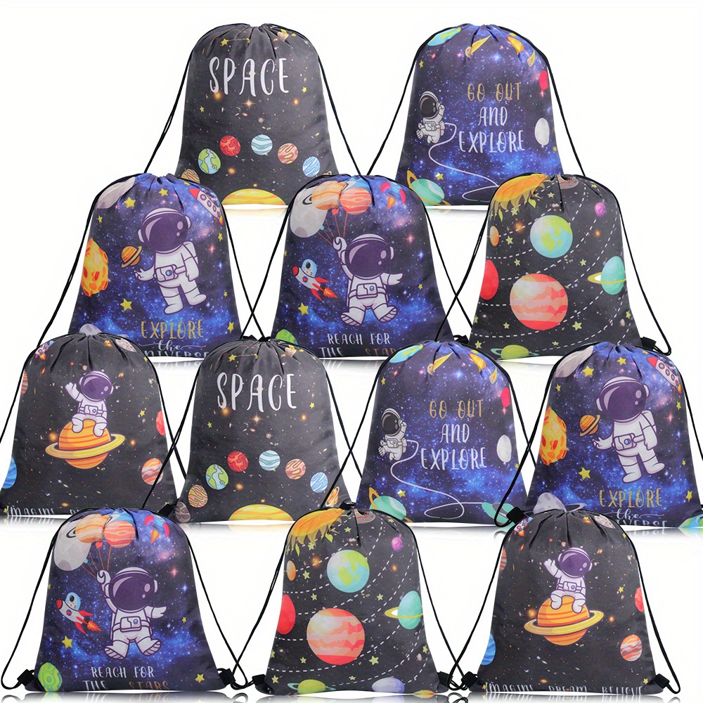 E-shop 12 Stück Weltraum-Astronauten-Themen-Party- aus strapazierfähigem Polyester – wiederverwendbar, ideal für Geburtstags-, Weihnachts- und