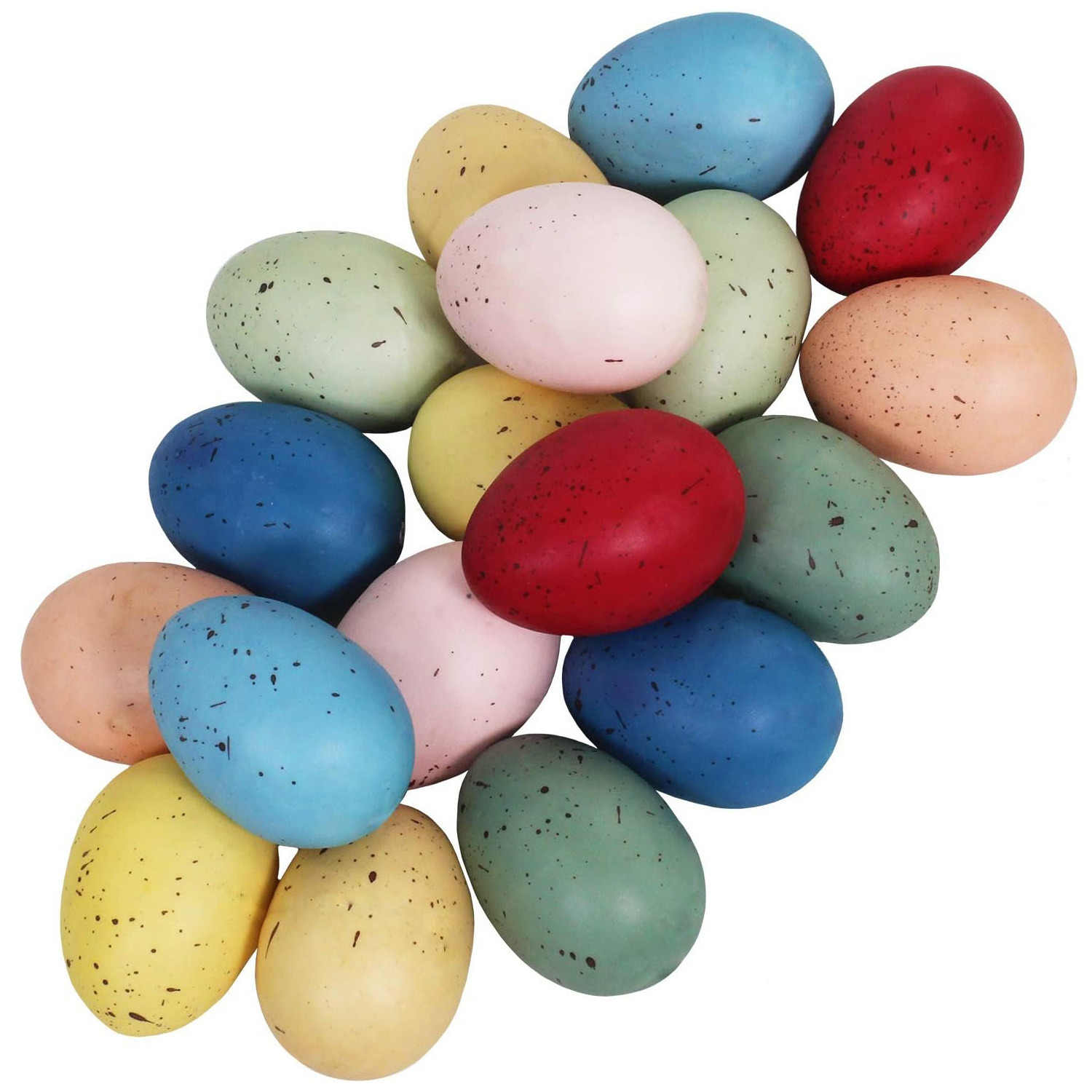 

18pcs Foam Eggs Decorations 6cm (2.4inch) Artificial For Farmhouse Easter Favors Basket Fillers Seasonal Table Setting