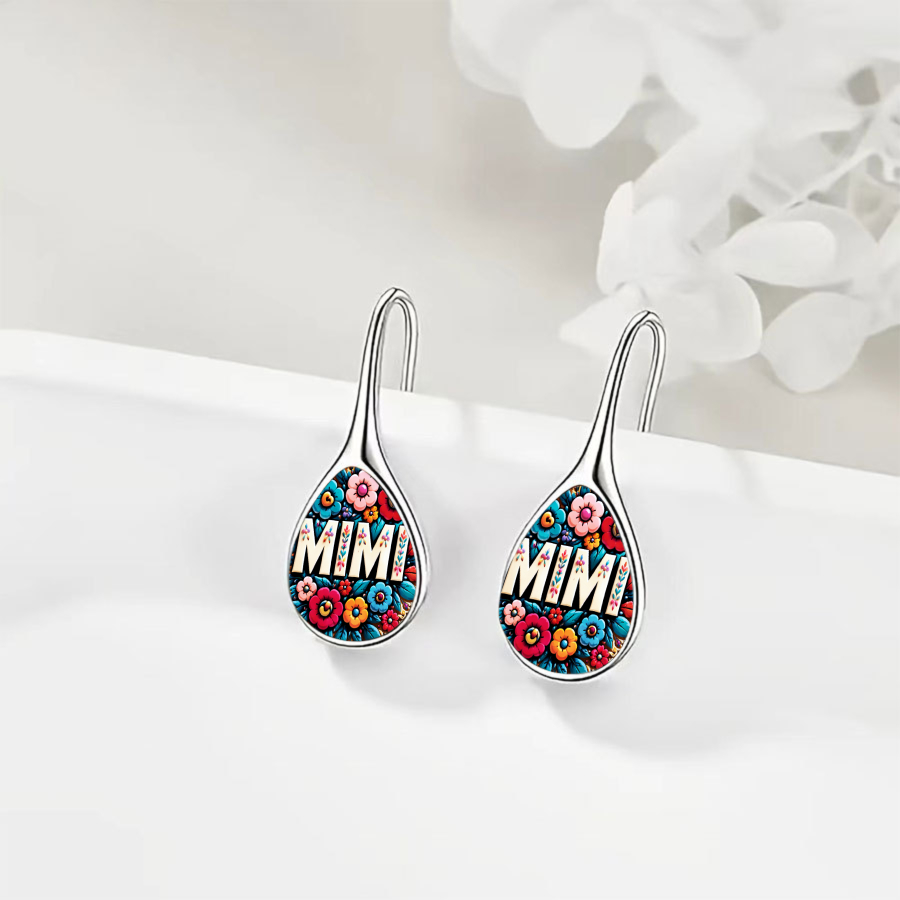 TEMU 2pcs Mimi Earrings For - Floral Botanical Stud & Hoop Earrings, Plant-themed Jewelry, Minimalist Elegant Suitable For Daily Wear, Christmas,