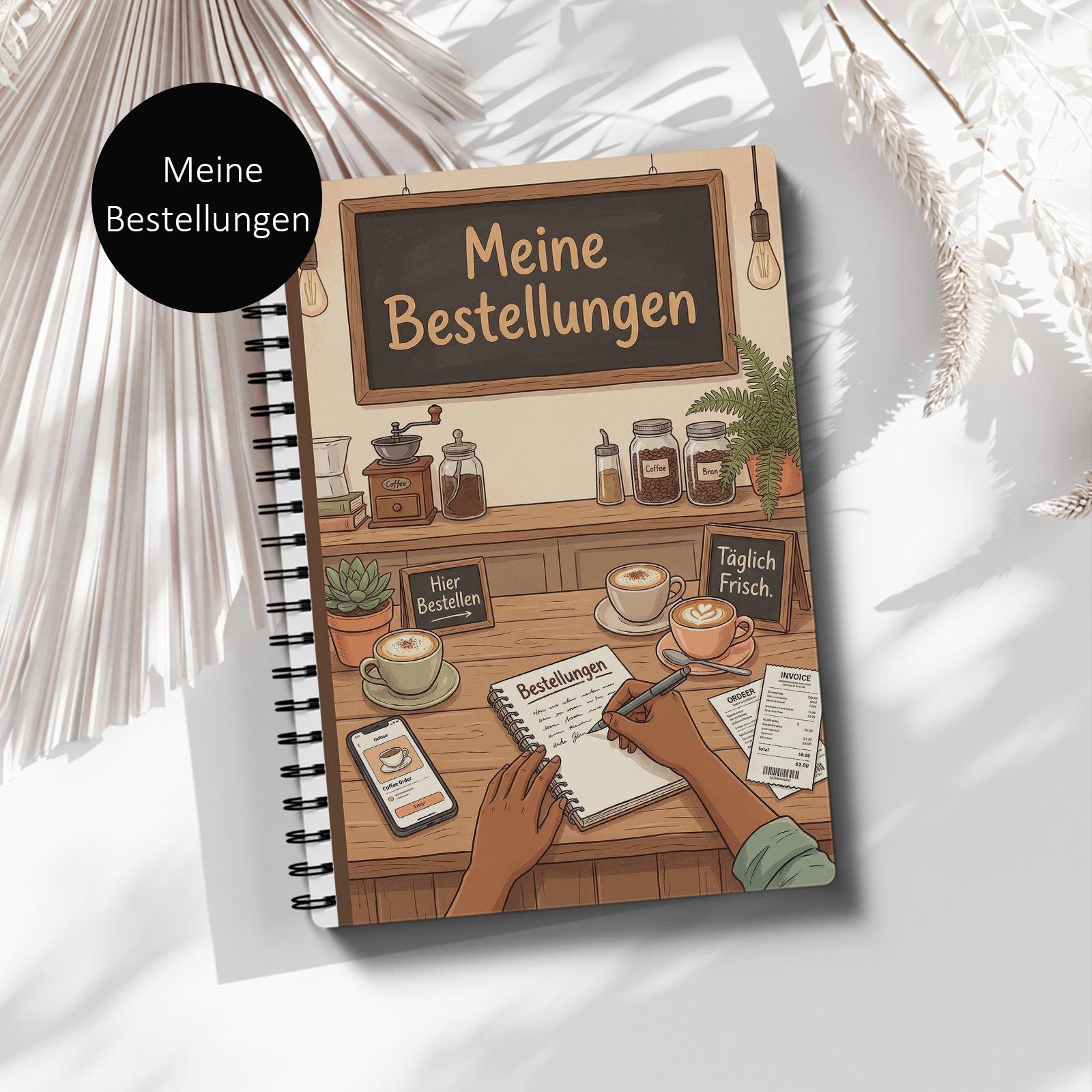 Image of German Order Forms For Spiral Notebooks, Customer Order Tracking, Invoice Recording, And Order Pads Suitable For Small Businesses, Retail Shops, Restaurants, Cafes, Bakeries, And Office Use