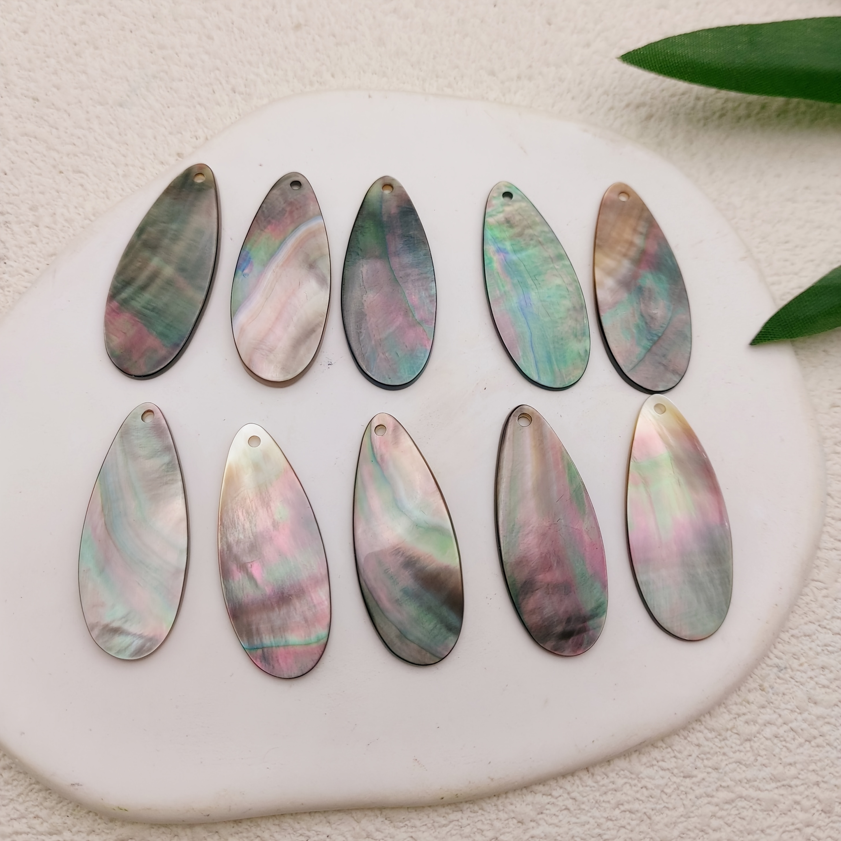 TEMU Lot de 10 breloques naturelles en pour la fabrication de boucles d'oreilles et de , pendentifs île océanique avec perles de , bricolage ,