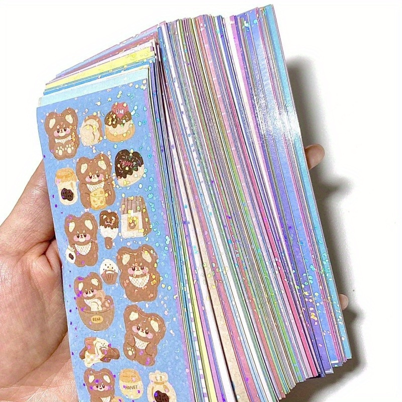 100pcs/set Cute Cartoon Sticker Package-light Notebook Applique, Y2g Style, Shiny Surface, Self-adhesive Suitable For Diy Crafts And Party Decoration