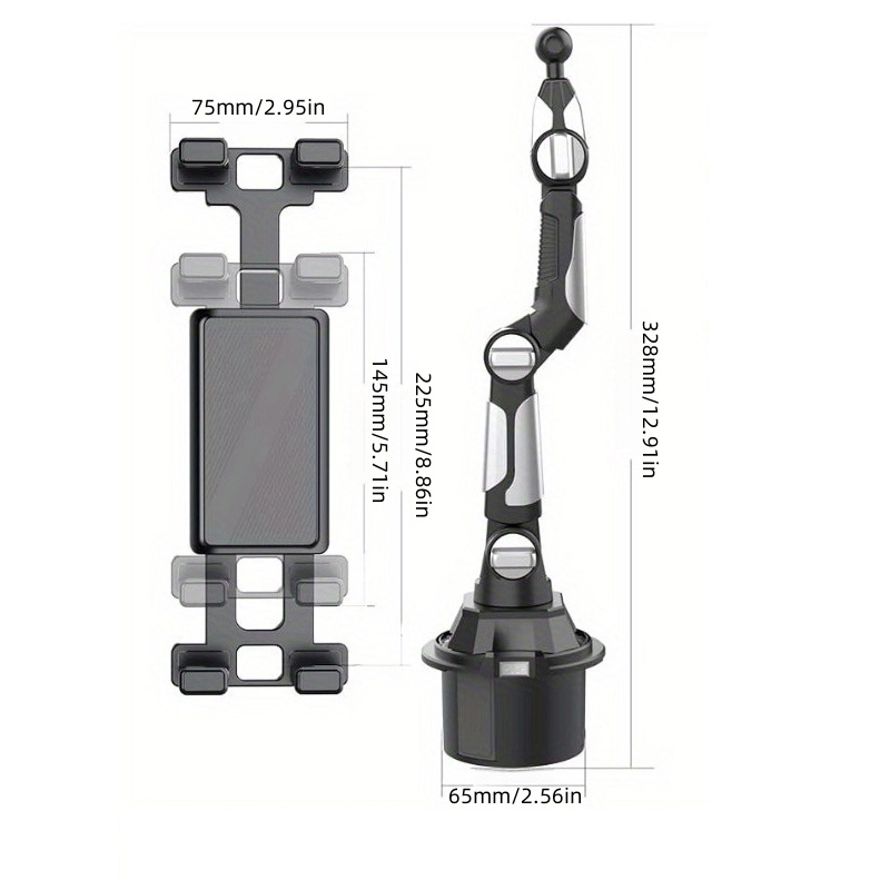 TEMU Multifunctional Robotic Arm Tablet Stand, Ipad Cup Holder Car Mount Heavy Duty 360° Rotation Adjustable Universal Tablet Stand Cradle Cup Phone