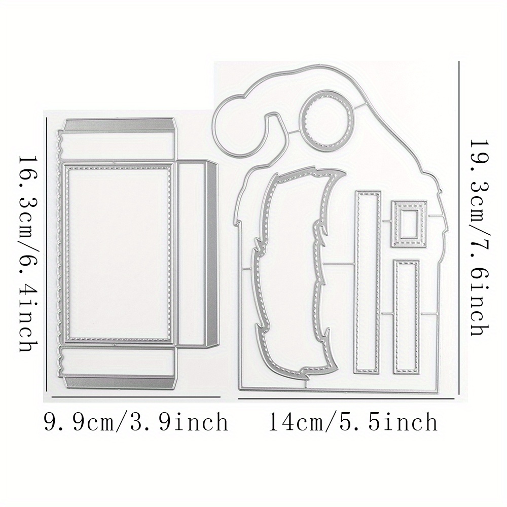 Image of Christmas Hat Greeting Card Metal Cutting Mold, Embossing Mold For Diy Card Making Crafts, Template Mold, Photo Album Paper Die-cutting For Craft Decoration