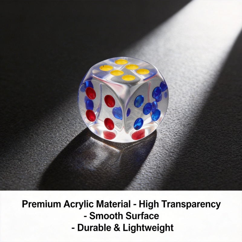 Crystal Clear Dice Points for Game Props