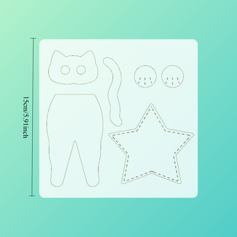 TEMU 6pcs/set "kitten Hanging " Craft Templates, Artistic Decoration Templates, Reusable Drawing Templates, Suitable For Handicrafts, Painting,