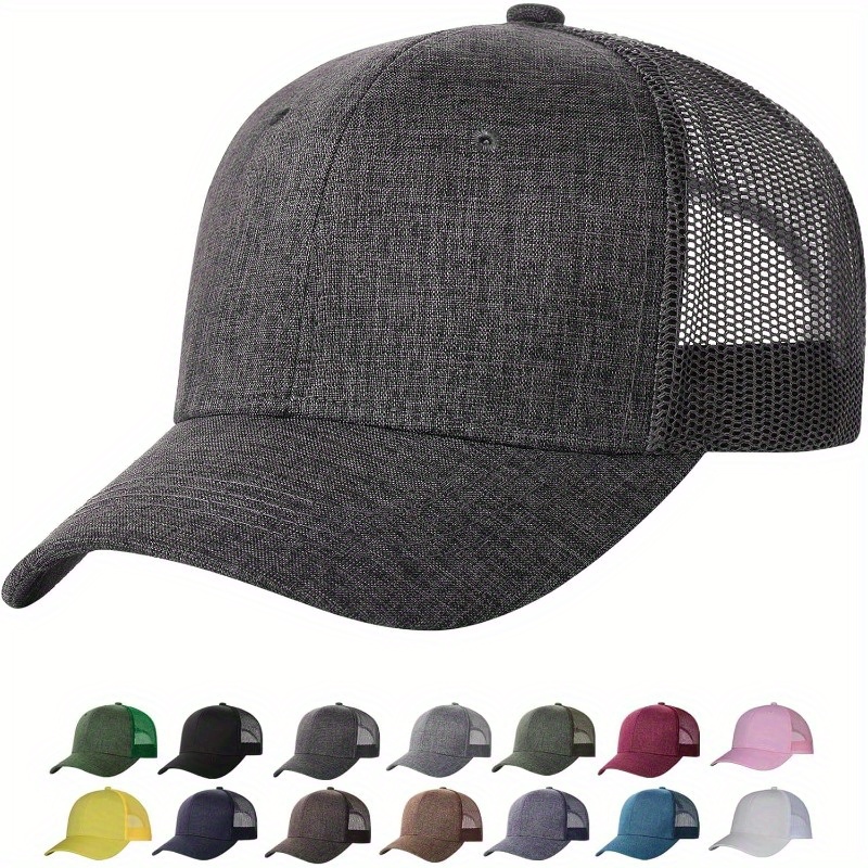   m l xl xxl snapback trucker hats baseball caps adjustable blank mesh back ball caps for men women