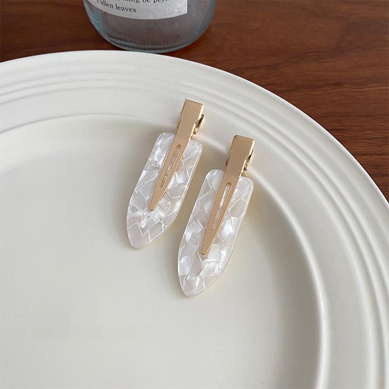 TEMU 2 Sets Of High-end Acetate Seamless Hair Clips, Women's Broken Hair Side Clips Bangs Clips, Face Washing Makeup Applying Mask Broken Hair Clips,