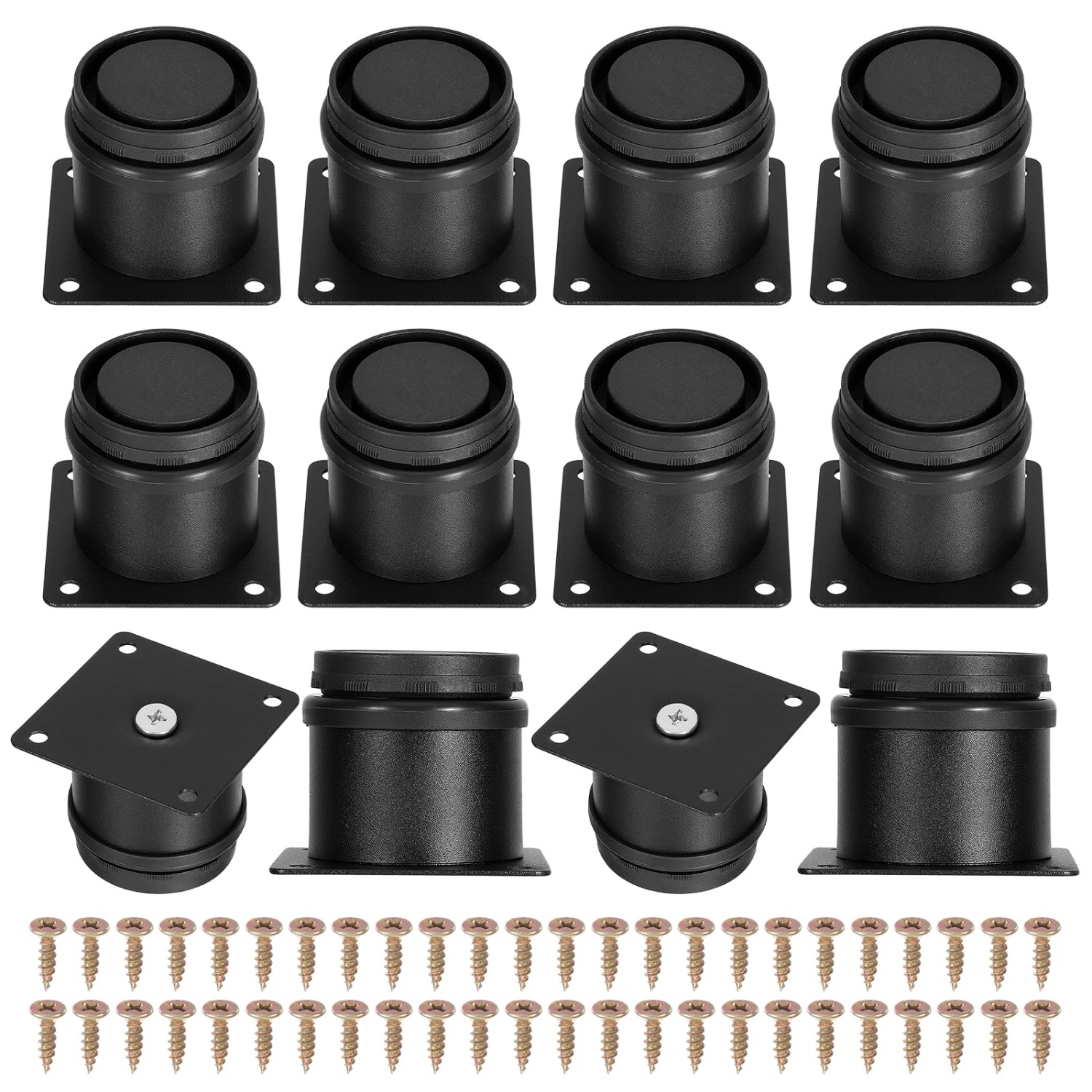 16pcs Furniture Riser Set - Adjustable Support Feet (includes Anti-scratch & Noise-reducing Pads) - Suitable For Sofas, Tables, Chairs, And Wardrobes - A Practical Home Gift