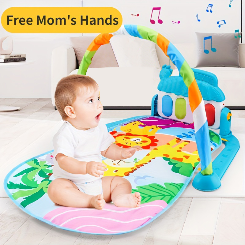 colorful play gym learning toy combo with music lights stain resistant polyester ideal for crawling halloween or christmas gift toys details 2