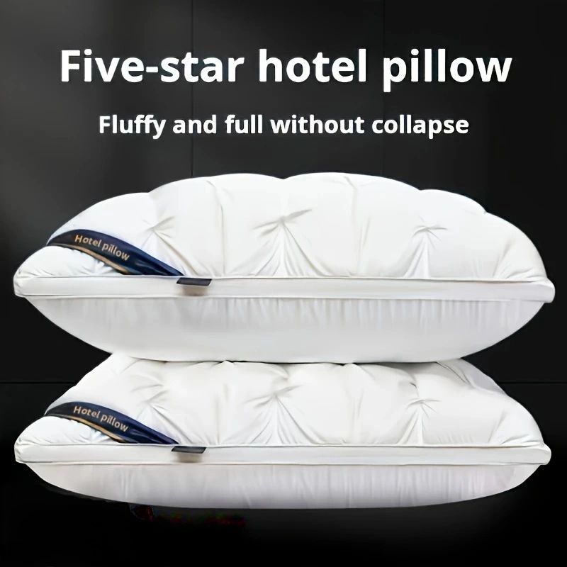 1/ 2/ 4 neck support pillows, moisture-absorbent and breathable home bedding pillow cores, comfortable sleep pillow cores, hotel quality, fashionable and simple, suitable for bedrooms, living rooms and home decoration
