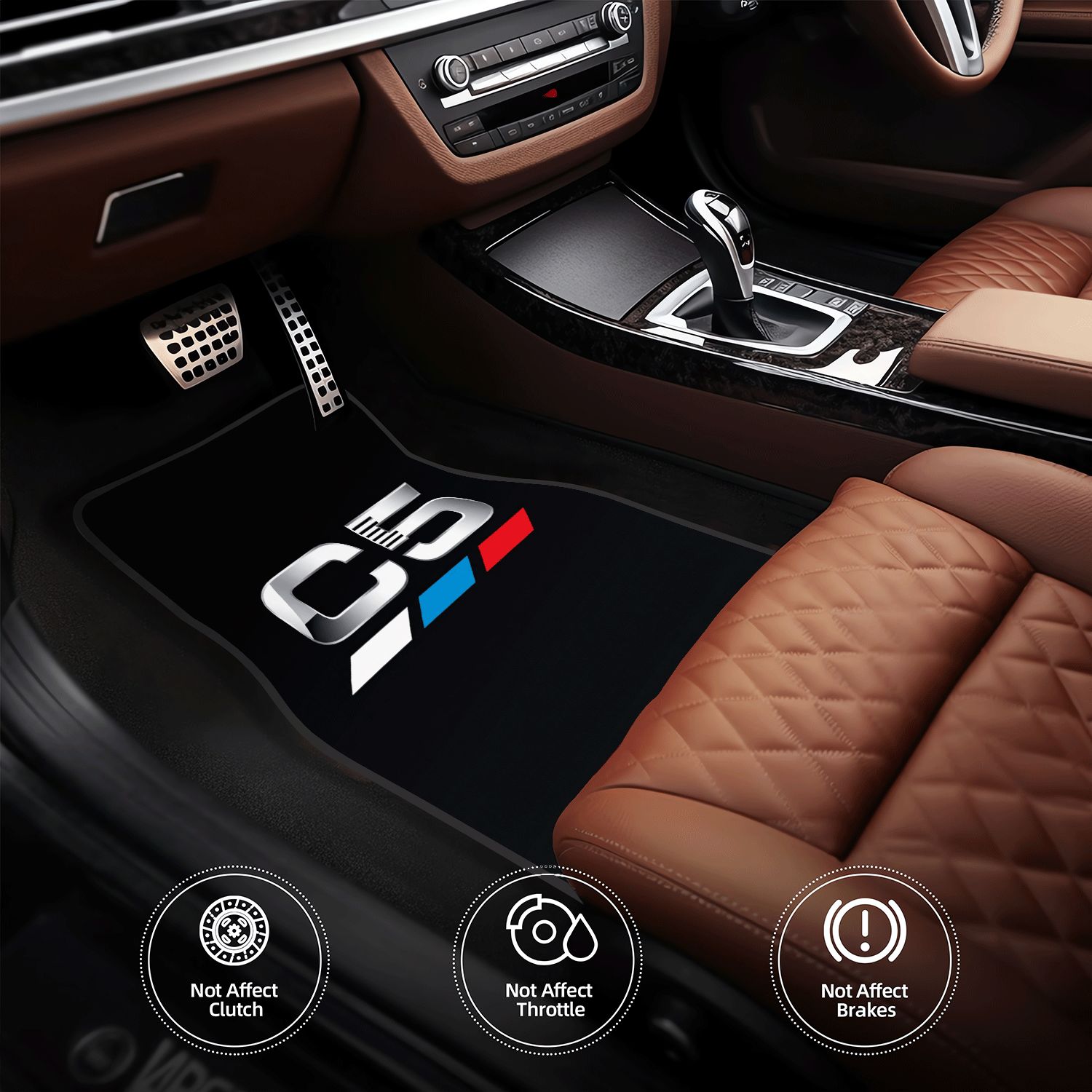 TEMU 4pcs C5 (126) 2d Flat Print Design Universal Car Floor Mats, Suitable For Front And Rear Seats, Suitable For Cars, Suvs, And Other Models,