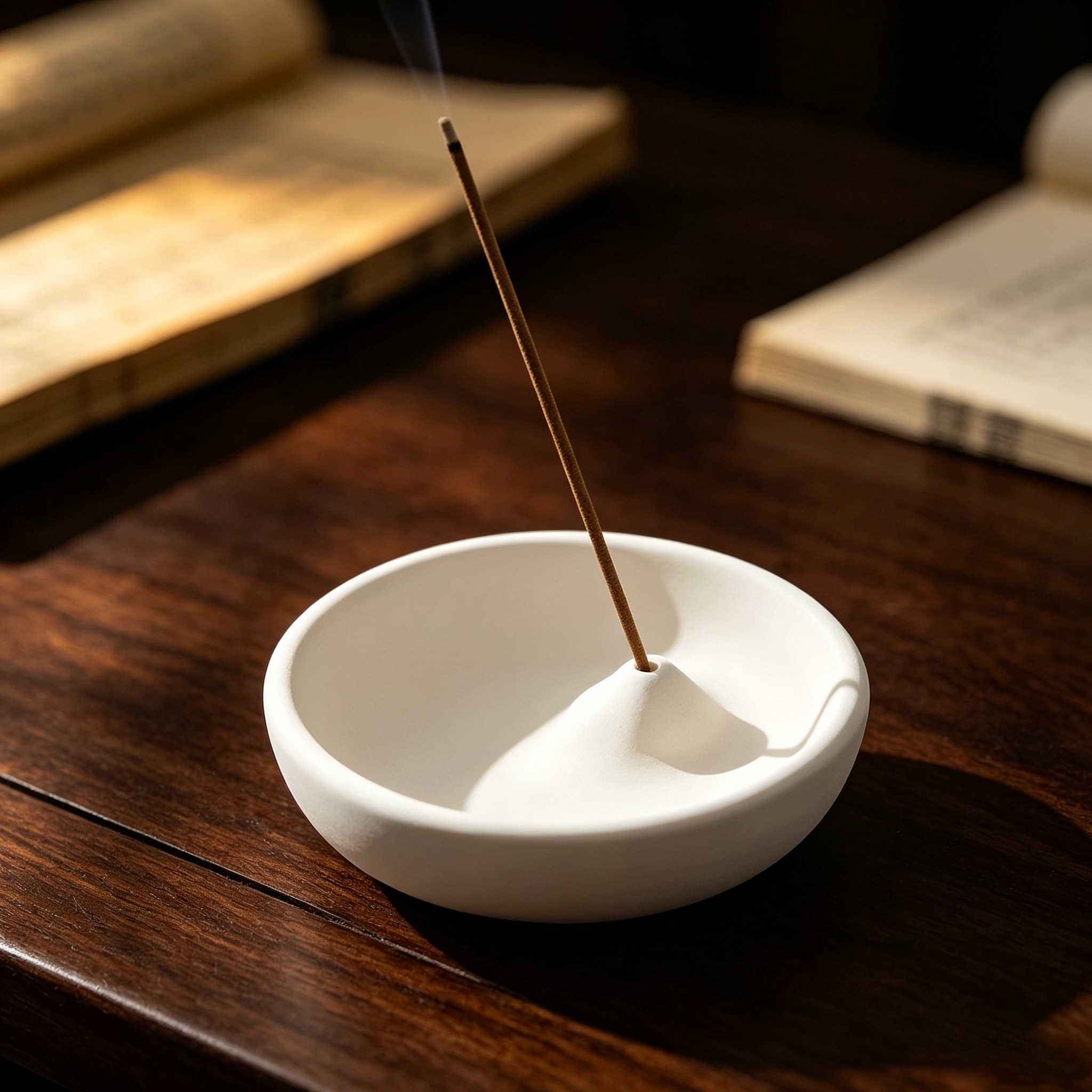 TEMU Minimalist, Small Mountain-shaped Gypsum Incense Holder For Home Use, Featuring A Zen-. A Desktop Accessory For Miniature Incense Burners