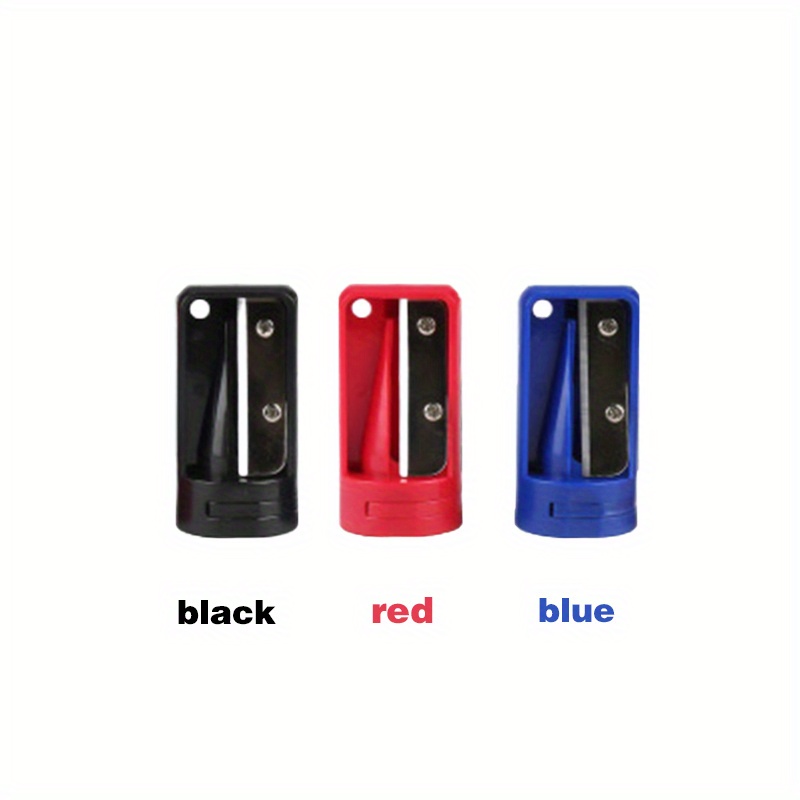 Image of 3pcs Creative Multifunctional Woodworking Pencil Sharpener, Are 4 Colors From: Blue, Black, Red And Yellow. Sharpener For 4 Corner And Corner Woodworking Pens